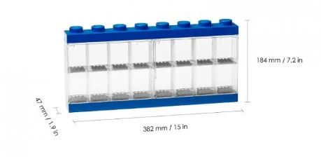 LEGO MINI FIGURE 16 SLOT DISPLAY CASE BRIGHT BLUE - Image 3