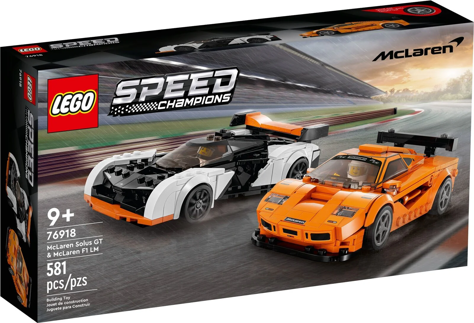 LEGO 76918 SPEED CHAMPIONS MCLAREN SOLUS GT & MCLAREN F1 LM
