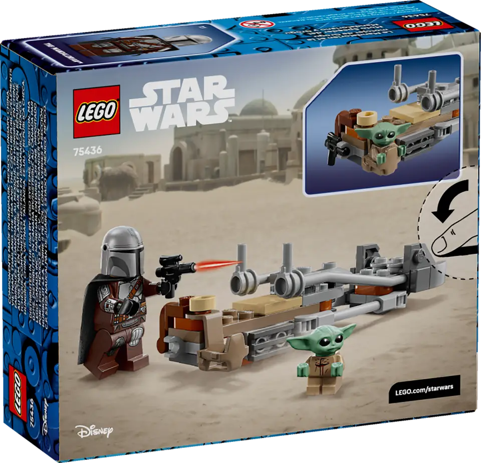 LEGO 75436 STAR WARS - THE MANDALORAIN AND GROGU SPEEDER BIKE - Image 7