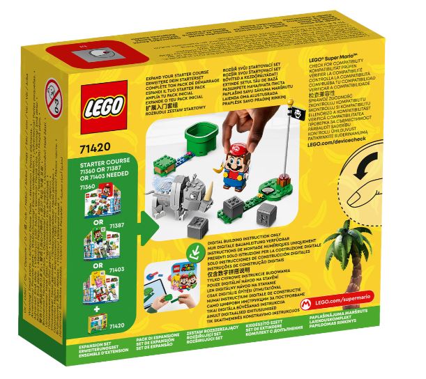 LEGO 71420 SUPER MARIO  RAMBI THE RHINO EXPANSION SET - Image 5