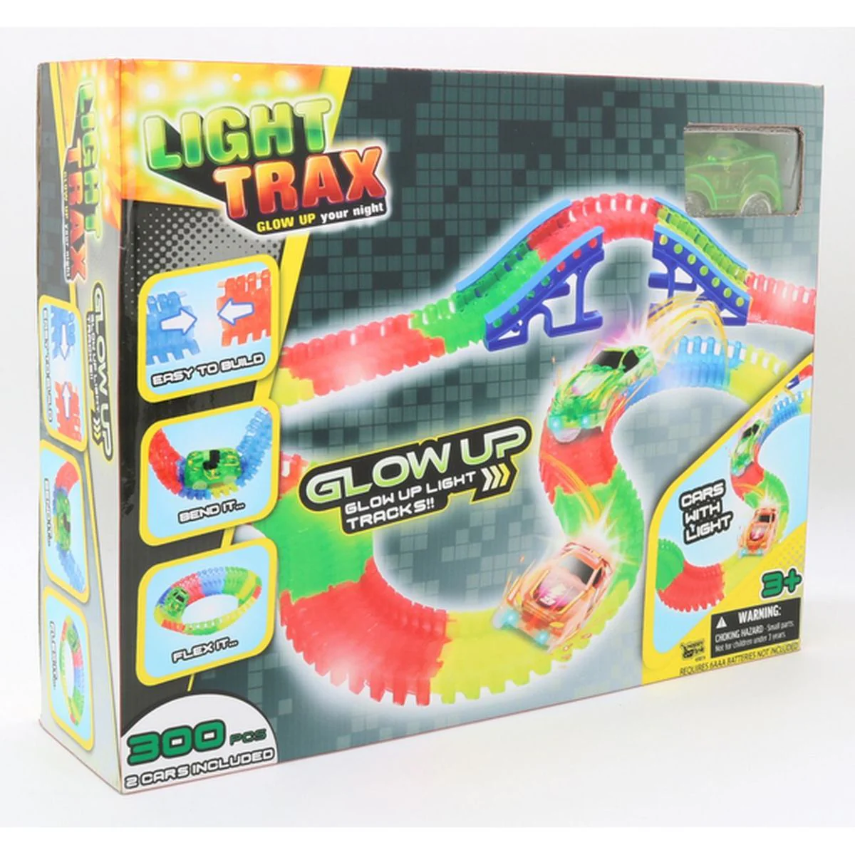 LIGHT TRAX TRACK & CAR 300 PIECE