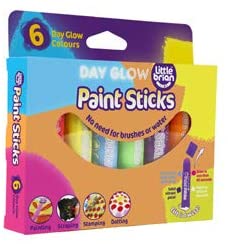 LITTLE BRIAN PAINT STICKS - DAY GLOW 6 PK