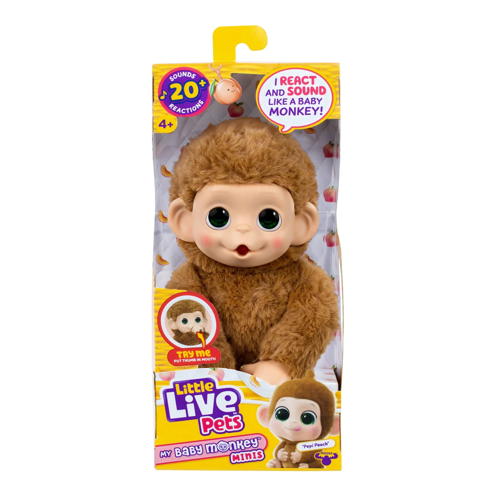 LITTLE LIVE PETS - MY BABY MONKEY MINI PEPI PEACH