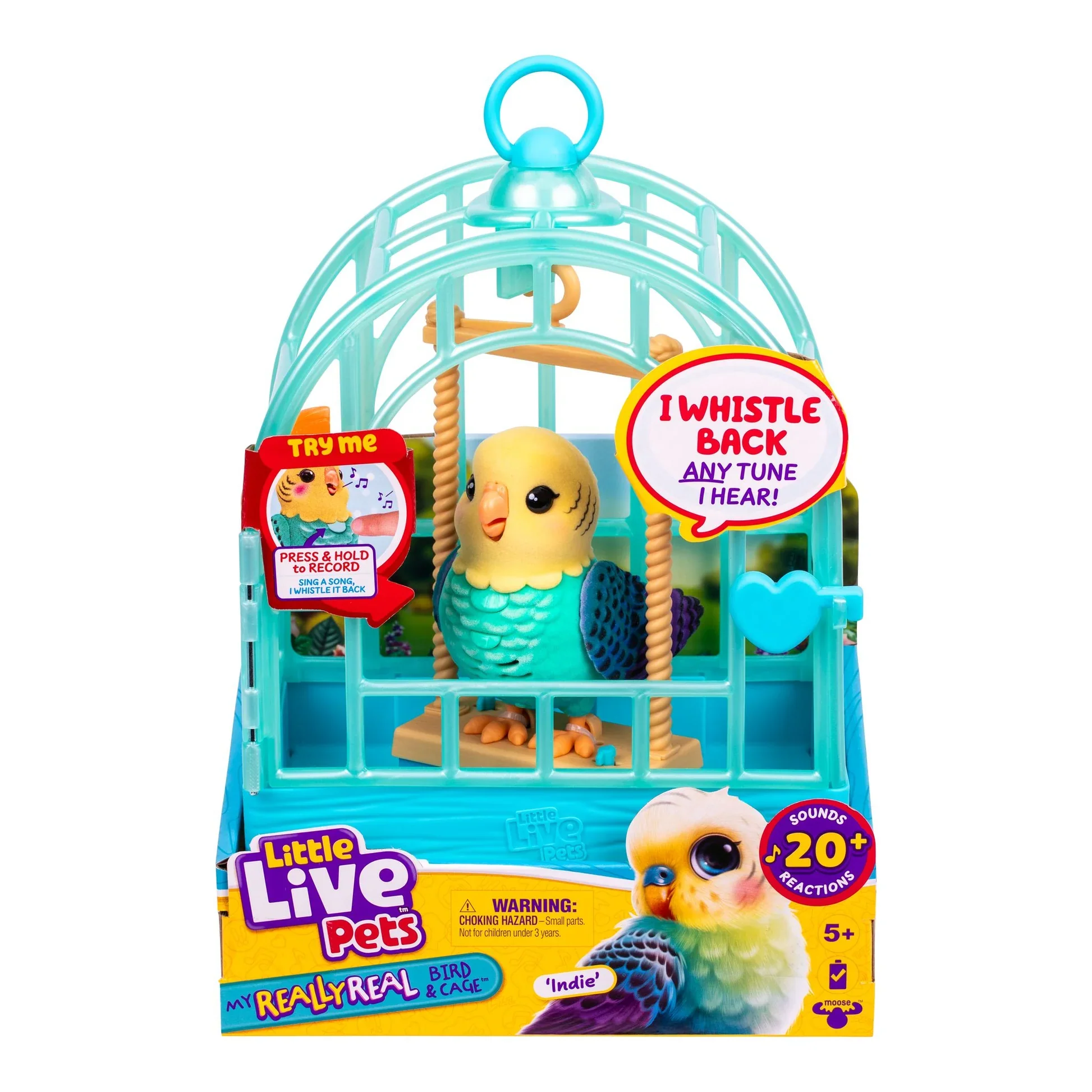 LITTLE LIVE PETS - MY REALLY REAL BIRD AND CAGE BLUE