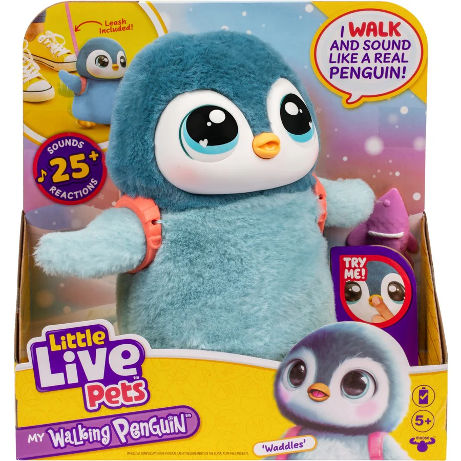 LITTLE LIVE PETS MY WALKING PENGUIN WADDLES INTERACTIVE TOY