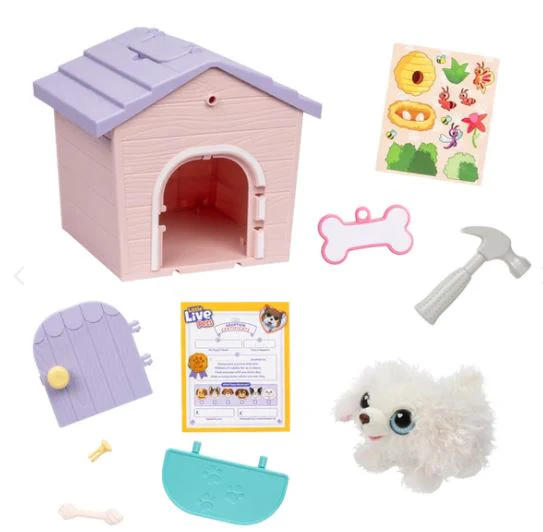 LITTLE LIVE PETS - PUPPY'S HOME MINIS LONG HAIR DESIGN PINK ROOF - Image 4