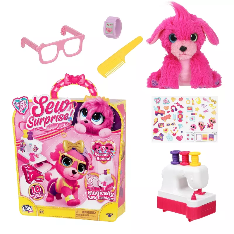 LITTLE LIVE PETS: SCRUFF-A-LUVS SEW SURPRISE FASHION PLUSH PINK - Image 2