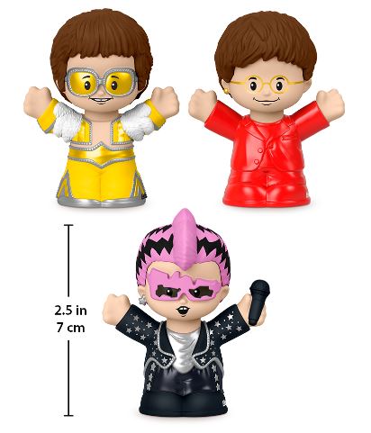 LITTLE PEOPLE - ELTON JOHN 3 PIECE FIGURE COLLECTOR SET - Image 2