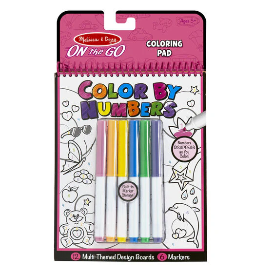 M&D - ON THE GO - COLOR BY NUMBERS BOOK -PINK