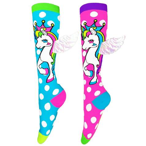 MADMIA FLYING UNICORN W/ WINGS KNEE HIGH SOCKS TODDLER 3-5
