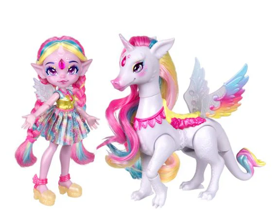 MAGIC MIXIES PIXLINGS SHIMMERVERSE SERIES S2 DOLL & UNICORN PEGASUS PLAYSET - Image 2