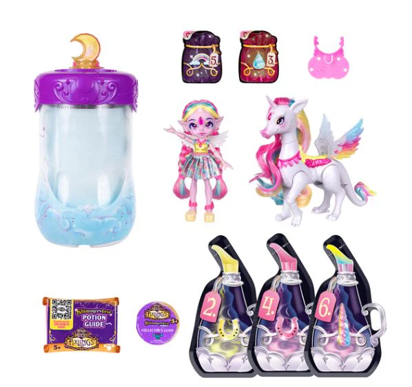 MAGIC MIXIES PIXLINGS SHIMMERVERSE SERIES S2 DOLL & UNICORN PEGASUS PLAYSET - Image 3