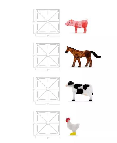 MAGNA-TILES FARM ANIMALS 25 PIECE SET - Image 4