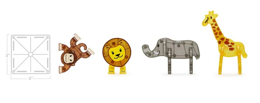 MAGNA-TILES SAFARI ANIMALS 25 PIECE SET - Image 2