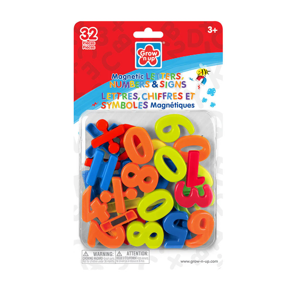 MAGNETIC NUMBERS AND SIGNS 32 PIECES