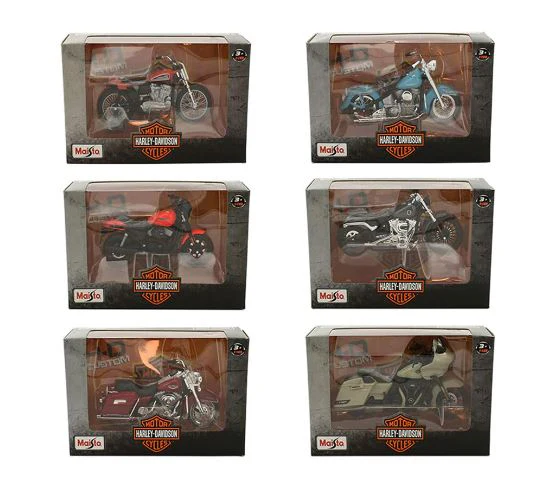 MAISTO HARLEY DAVIDSON 1:18 MOTORCYCLE SERIES 40 6 ASSORTED DESIGNS - Image 2