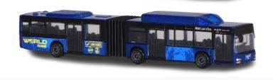MAJORETTE 1:64 MAN LIONS CITY BUS - BLUE WORLD TRAVEL - Image 3