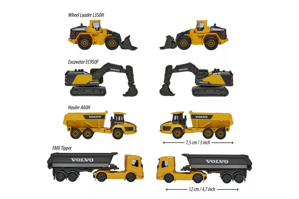 MAJORETTE VOLVO CONSTRUCTION 4PCS GIFT PACK - Image 3