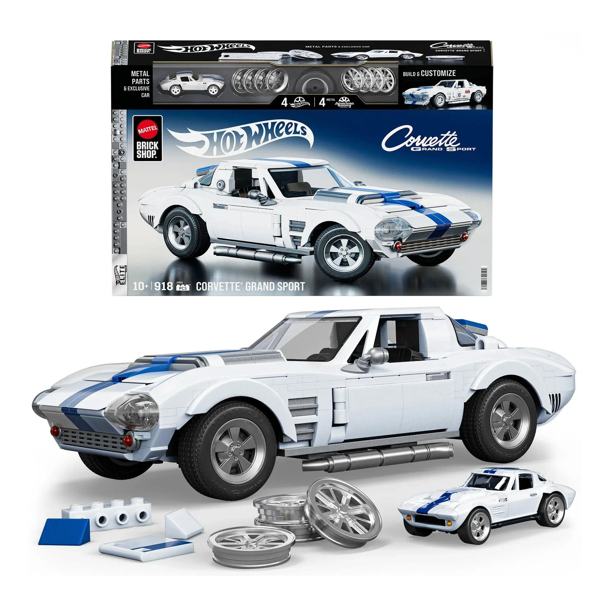 MATTEL BRICK SHOP HOT WHEELS - CORVETTE GRAND SPORT