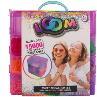 MEGA LOOM BAND KIT - CARRY CASE 15000 PIECES