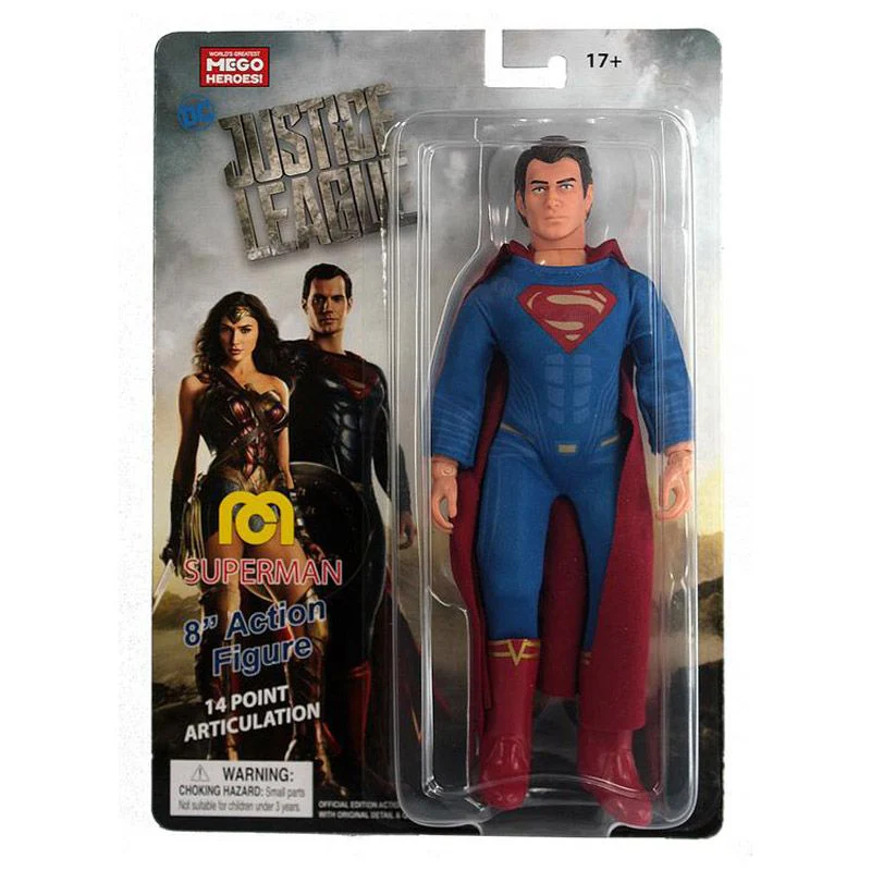 MEGO MOVIE LEGENDS JUSTICE LEAGUE SUPERMAN COLLECTIBLE 8" FIGURE