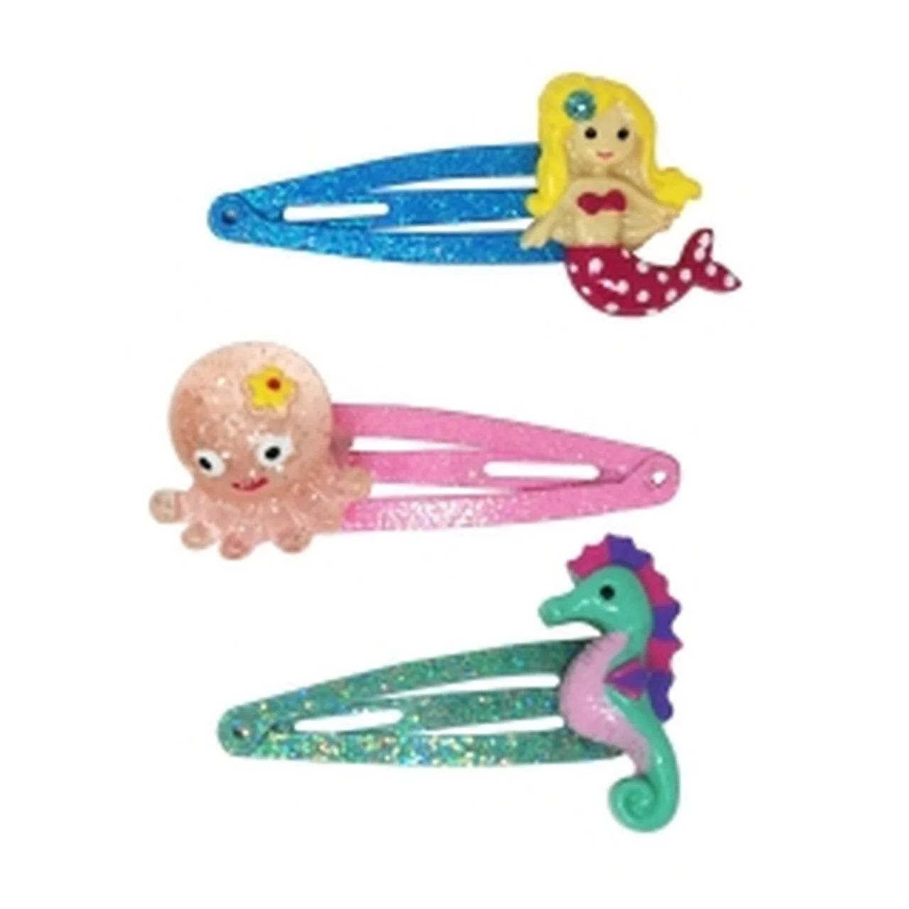 MERMAID & FRIENDS 3PK HAIR CLIPS