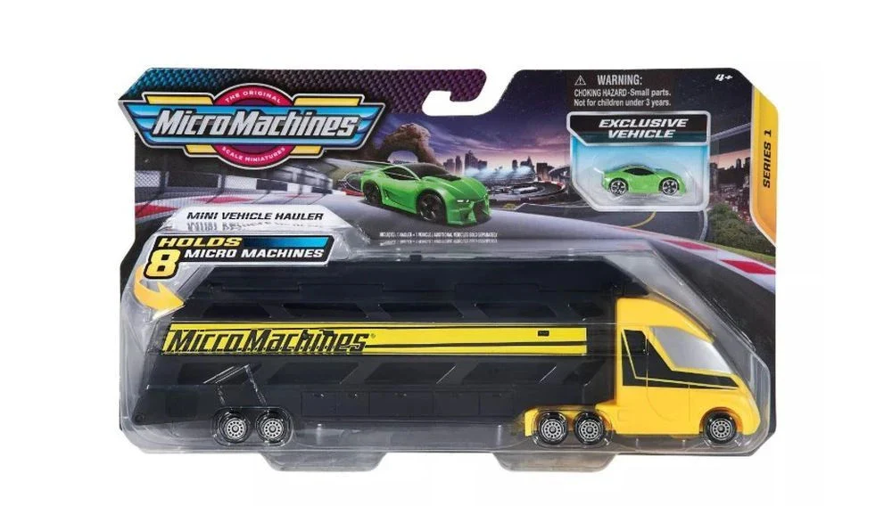 MICRO MACHINES VEHICLE HAULER YELLOW ASSORTMENT