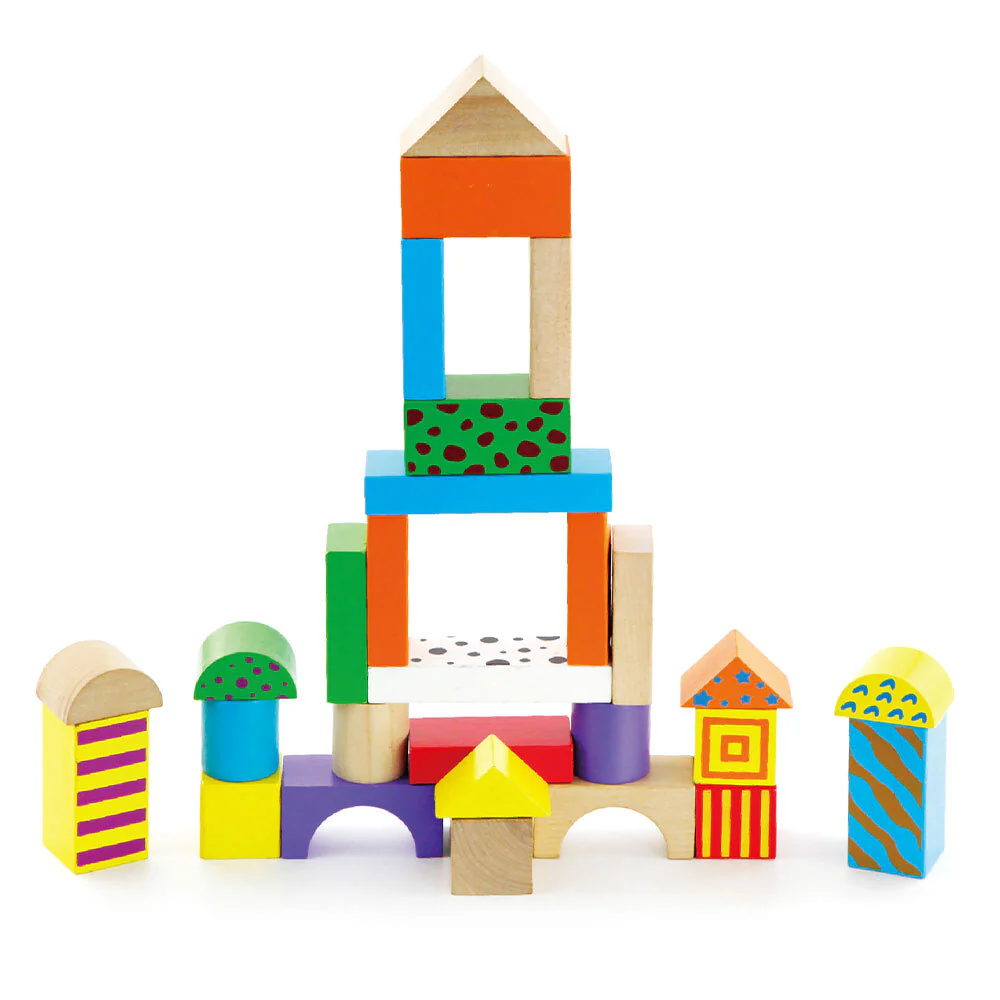 FUN FACTORY COLOURED WOODEN BLOCKS 50PC TUB - Image 2