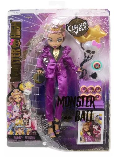 MONSTER HIGH CLAWDEEN WOLF IN MONSTER BALL PARTY DRESS - Image 6