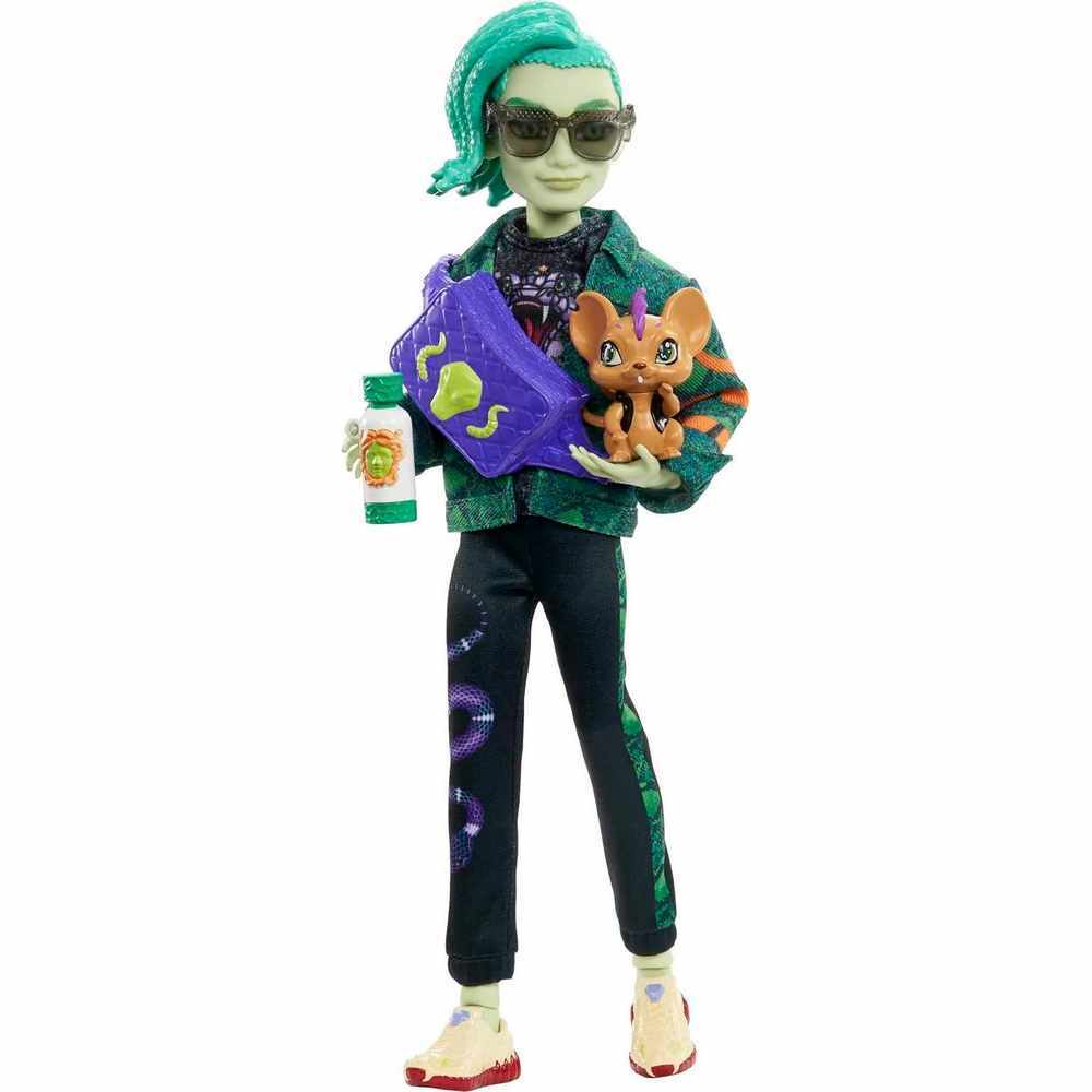 MONSTER HIGH DOLL DEUCE GORGON WITH PET AND ACCESSORIES - Image 4