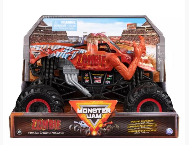 MONSTER JAM 1:24 DIECAST TRUCKS - ZOMBIE