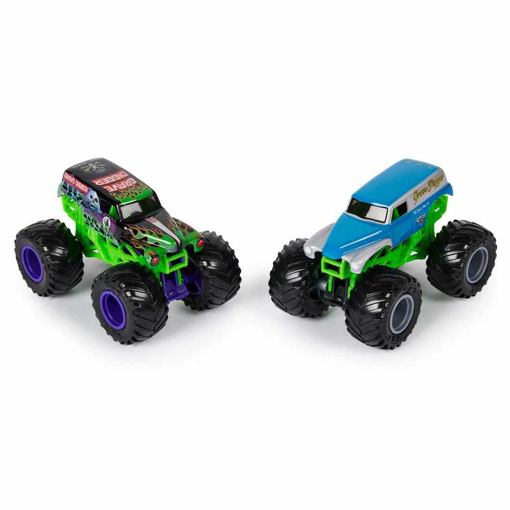 MONSTER JAM 1:64 DIECAST 2 PACK - GRAVE DIGGER VS GRAVE DIGGER THE LEGEND - Image 2