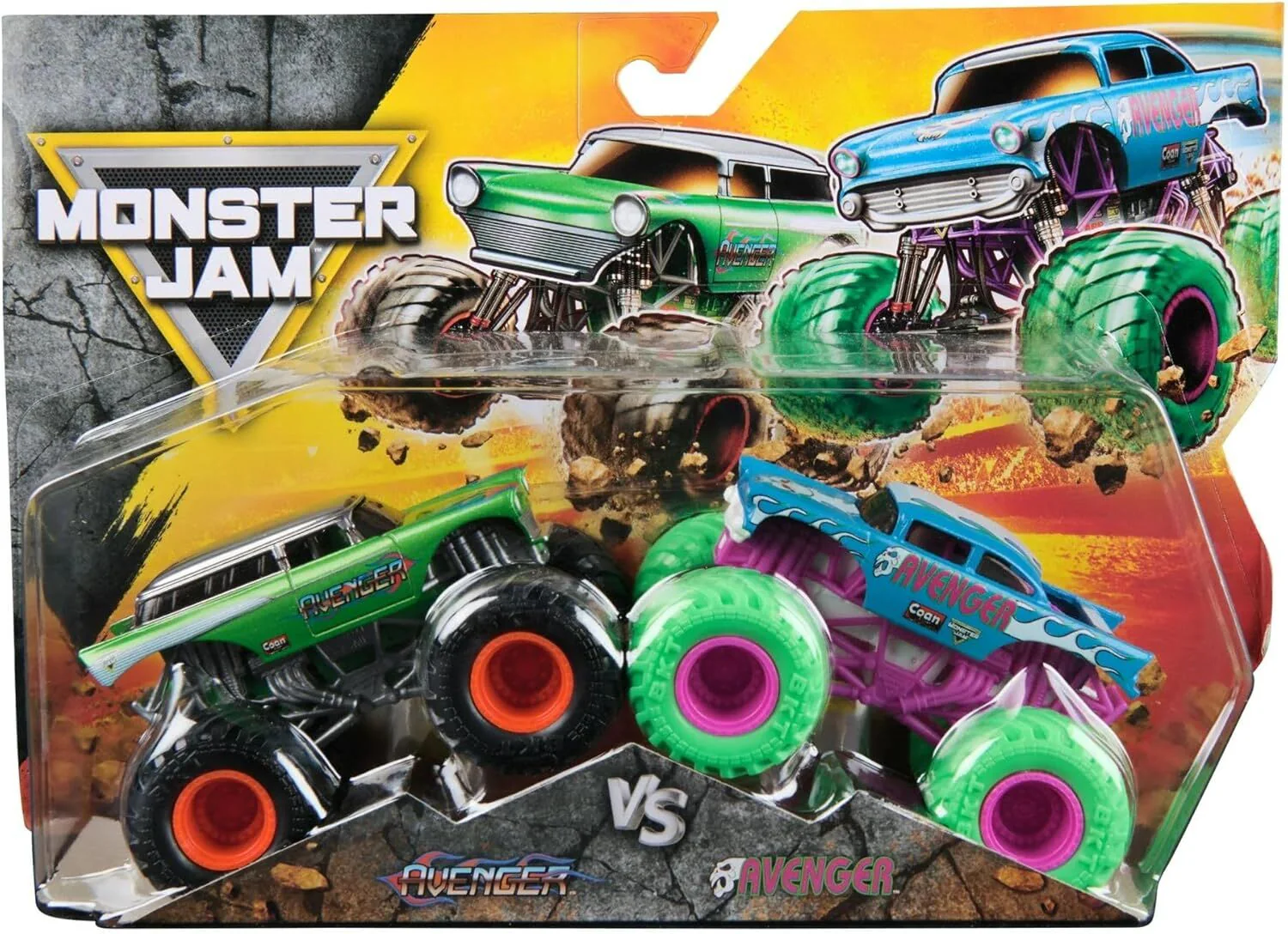 MONSTER JAM 1:64 DIECAST TRUCK 2 PACK - AVENGER AND AVENGER