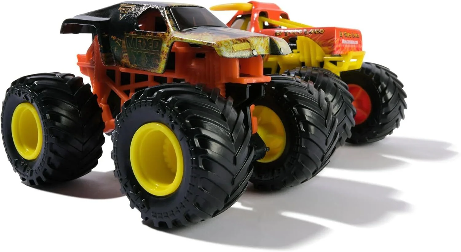 MONSTER JAM 1:64 DIECAST TRUCK 2 PACK - MAX-D XX AND EL TORO LOCO - Image 3