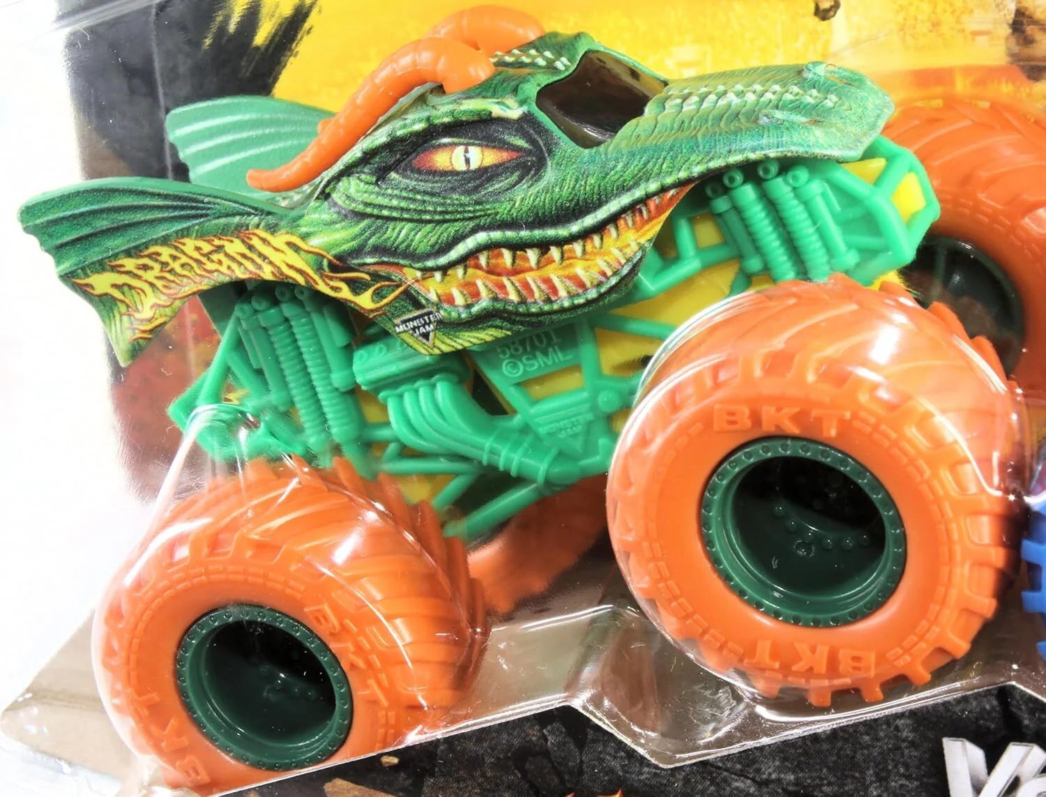MONSTER JAM 1:64 DIECAST TRUCK 2 PACK - DRAGON AND SPARKLE SMASH - Image 3