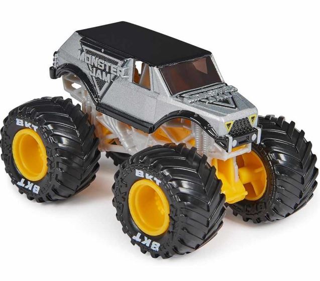 MONSTER JAM 1:64 DIECAST TRUCKS - SILVER WITH BLACK ROOF - Image 2
