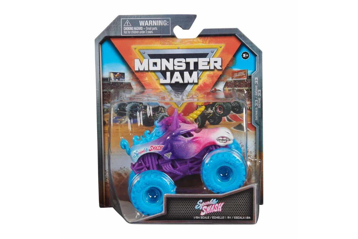 MONSTER JAM 1:64 DIECAST TRUCKS - SPARKLE SMASH