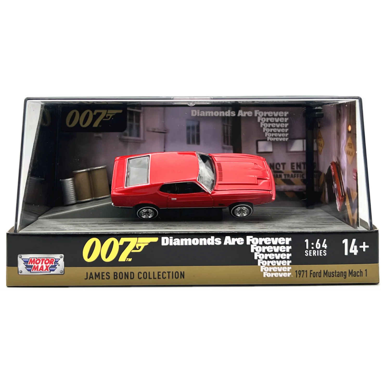 MOTORMAX 1:64 DIECAST MODEL - JAMES BOND 'DIAMONDS ARE FOREVER' (1971) - 1971 FORD MUSTANG MACH 1