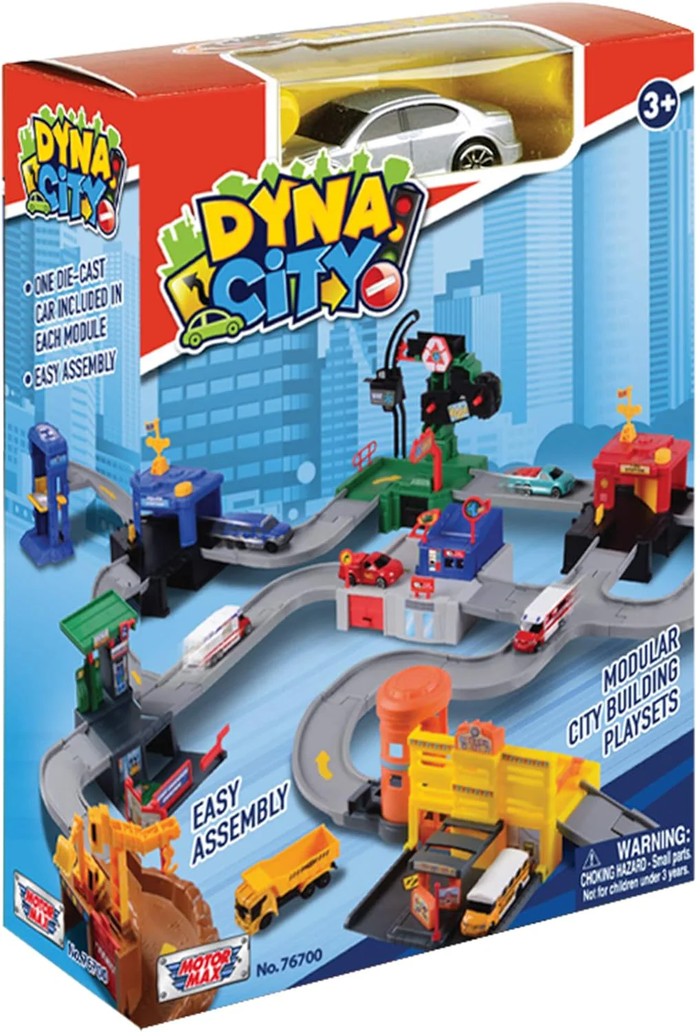MOTORMAX DYNA CITY - MODULAR CITY BUILDING PLAYSETS ASSORTED