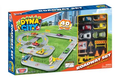 MOTORMAX DYNA CITY - ROADWAY PLAYSET 40PC