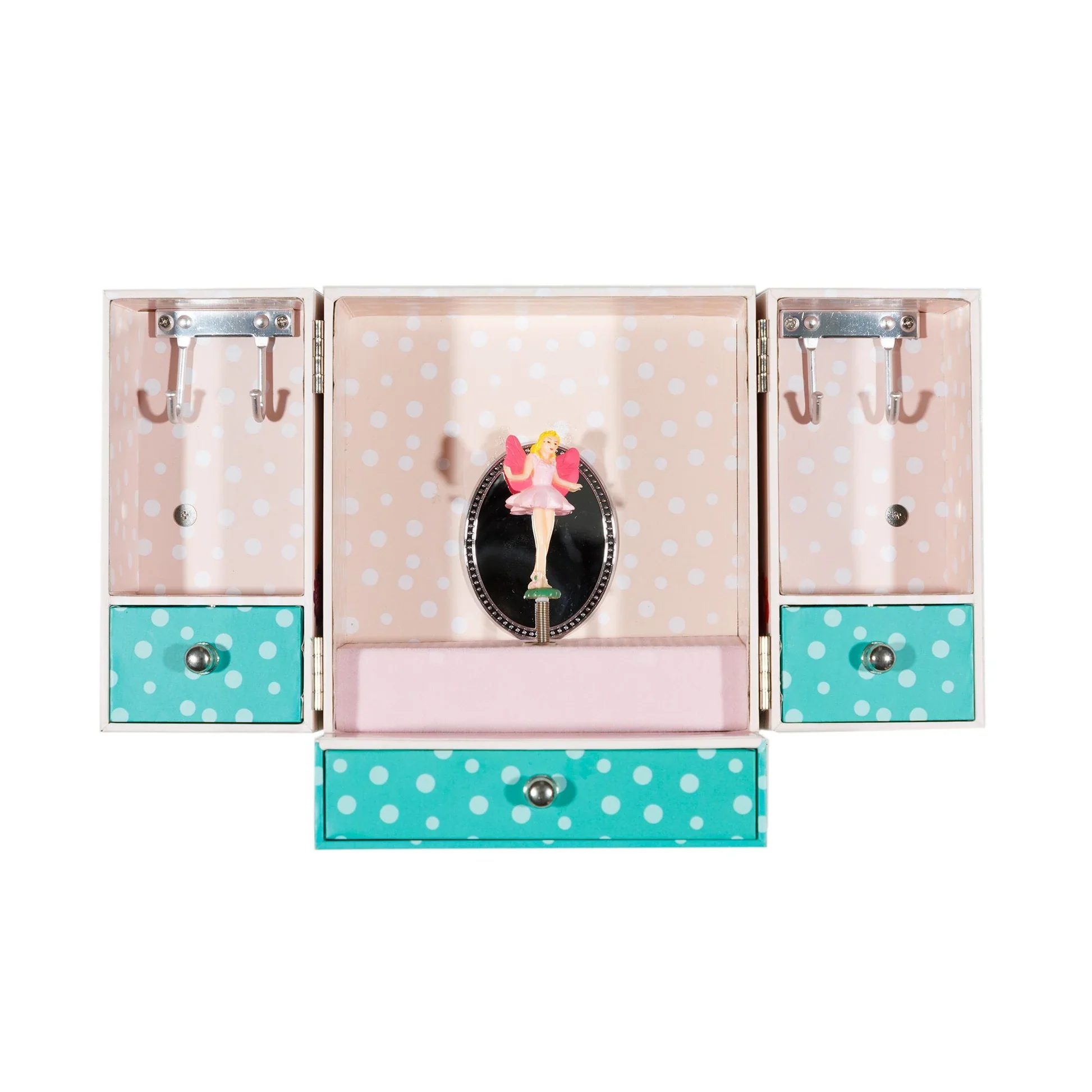 MUSIC BOX WITH WARDROBE - FLORAL FLOWER FAIRY JEWELLERY BOX - Image 2