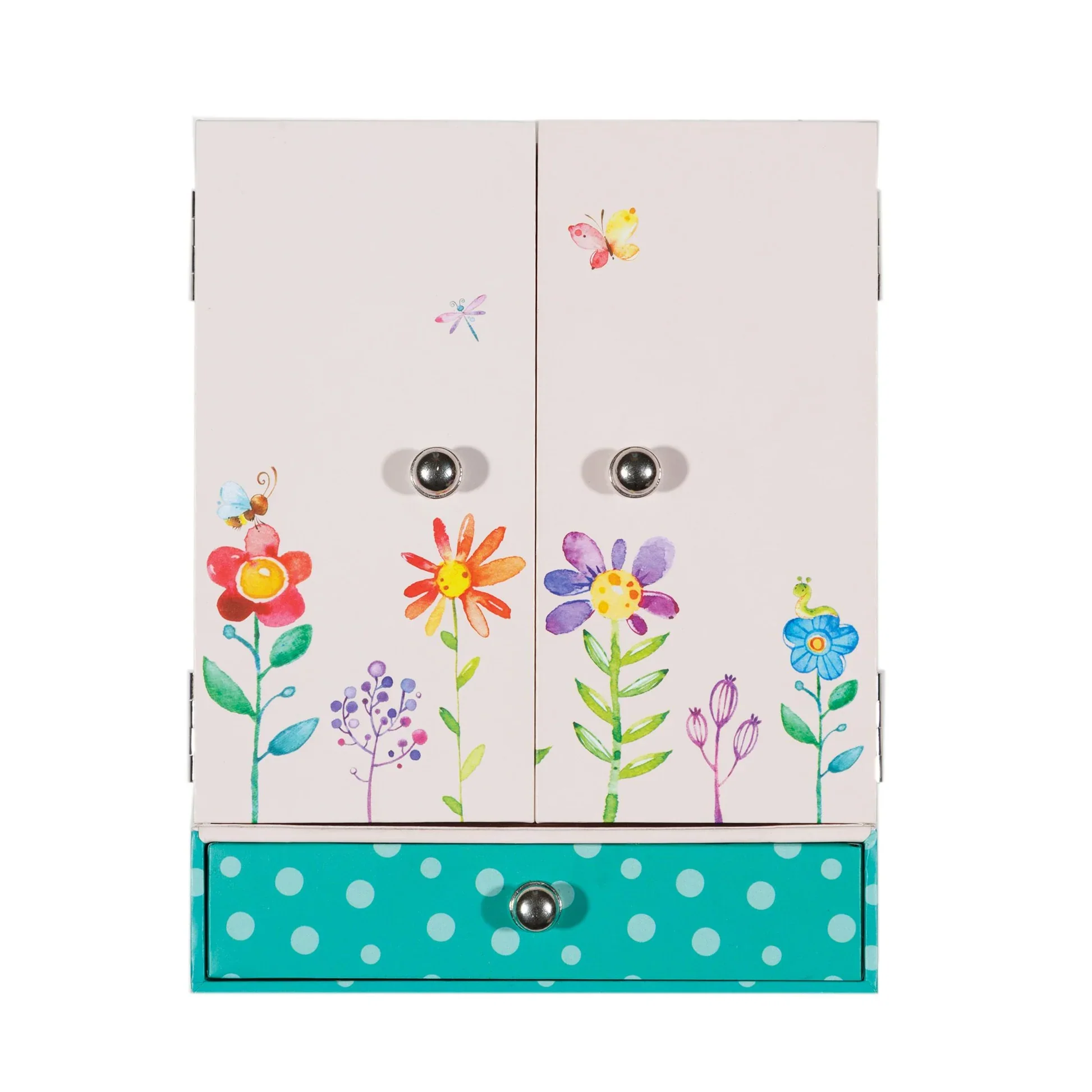 MUSIC BOX WITH WARDROBE - FLORAL FLOWER FAIRY JEWELLERY BOX - Image 3