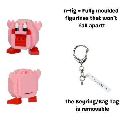 NANOBLOCK N-FIG BAG CLIP - KIRBY INHALE MINI - Image 3