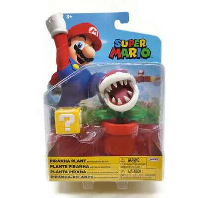 NINTENDO SUPER MARIO 4" PIRANHA PLANT WITH QUESTION BLOCK