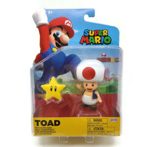 NINTENDO SUPER MARIO 4" TOAD WITH SUPER STAR