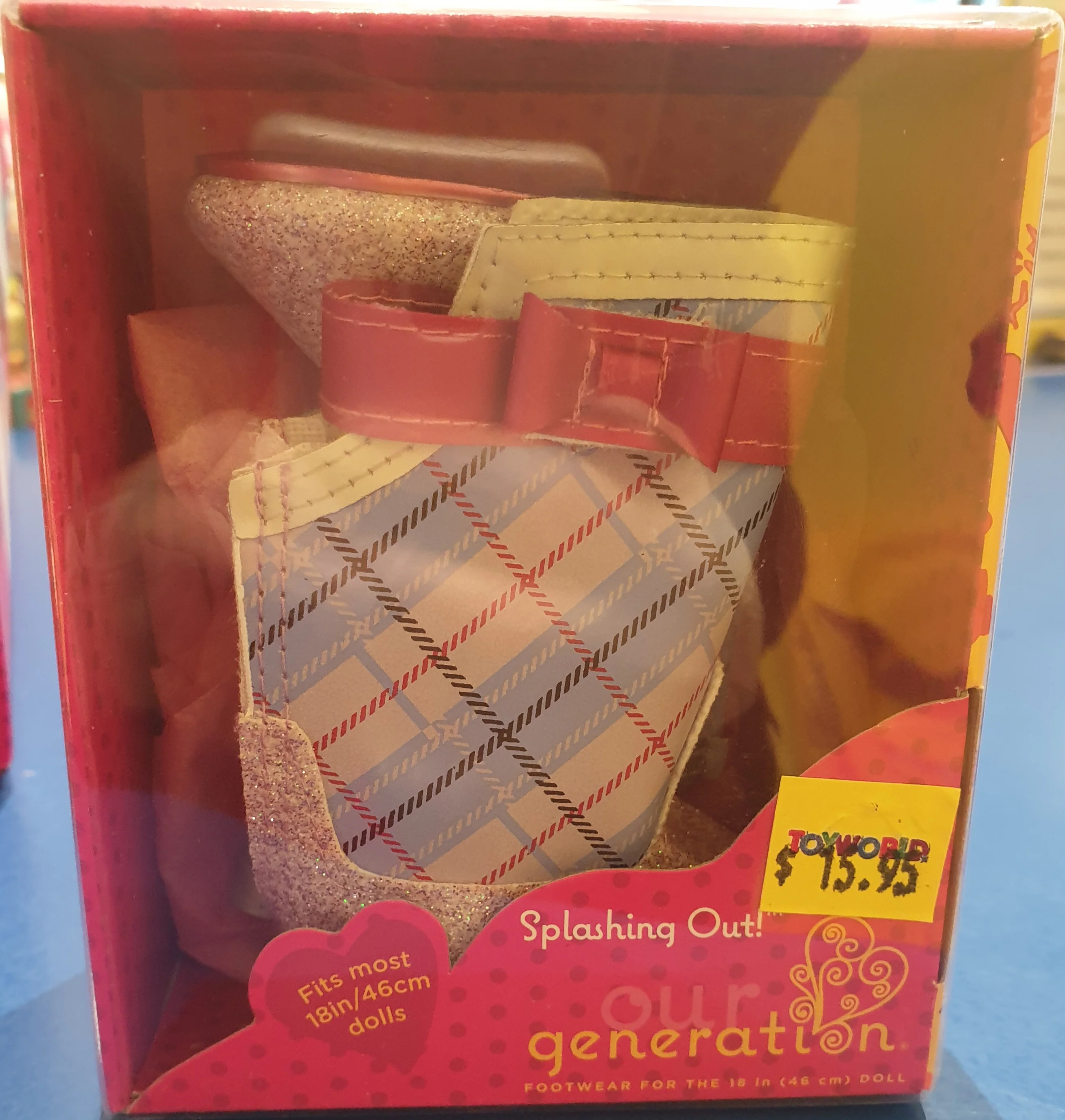 OUR GENERATION 18INCH DOLL SHOES SPLASHING OUT