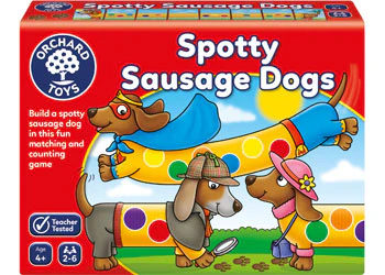 ORCHARD TOYS SPOTTY SAUSAGE DOGS