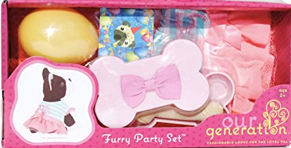 OUR GENERATION DOG GARMENT – FURRY PARTY SET