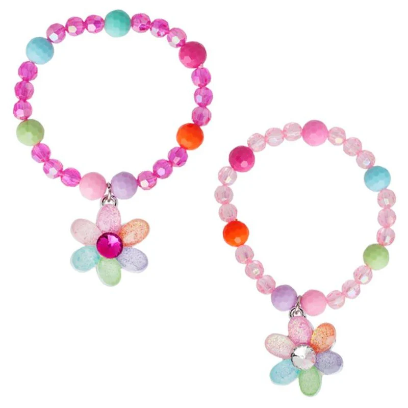 PINK POPPY PASTEL GEM FLOWER BRACELET