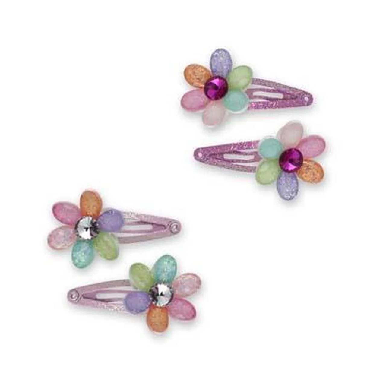 PASTEL GEM FLOWER CLIPS